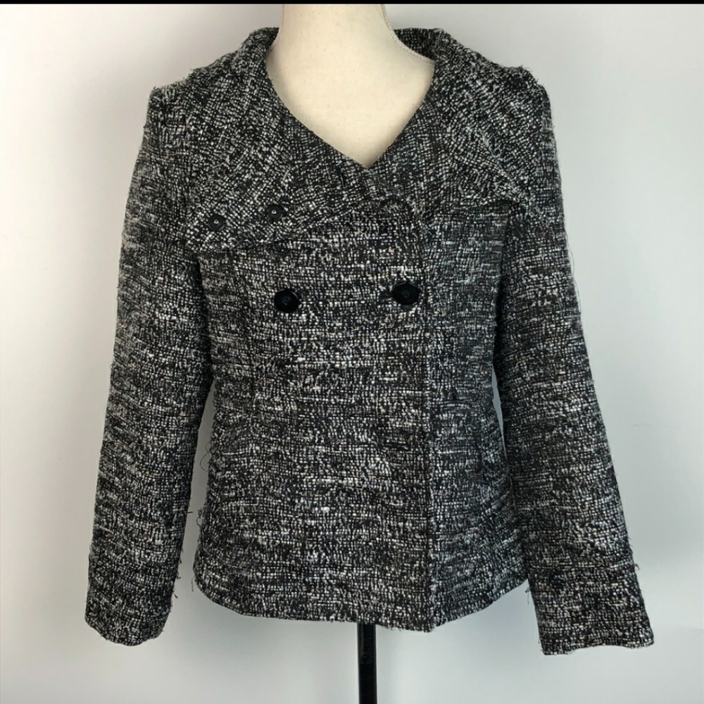 H&M Tweed Double Breasted Jacket Blazer‎ Coat